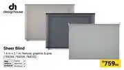 Builders Warehouse Design House Sheer Blind Natural,Graphite & Grey 1.6m x 2.1m 784344,784338,784332 offer