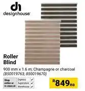 Builders Warehouse Design House Roller Blind Champagne Or Charcoal 900mm x 1.6m 850019763, 850019670 offer