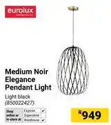 Builders Warehouse Eurolux Medium Noir Elegance Pendant Light Light Black 850022427 offer