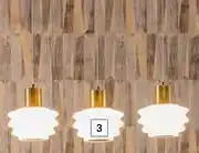 Builders Warehouse Eurolux Beehive Trio Pendant Light White & Brass 850022343 offer