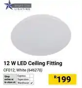 Builders Warehouse Bright Star Lighting 12W LED Ceiling Fitting CF012 White 646270 offer