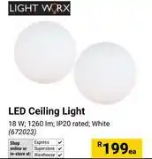 Builders Warehouse Lightworx LED Ceiling Light 18W 672023 offer