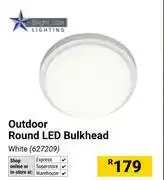 Builders Warehouse Bright Star Lighting Outdoor Round LED bulkhead White 627209 offer