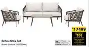 Builders Warehouse Schou Sofa Set Brown & Natural 850020466 offer