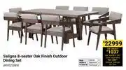 Builders Warehouse Saligna 8 Seater Oak Finish Outdoor Dining Set 850023089 offer