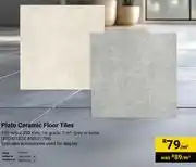 Builders Warehouse Plato Ceramic Floor Tiles 350mm x 350mm In Grey Or Bone Excl Accessories-Per Sqm offer