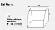 Builders Warehouse Home & Kitchen 600mm Cabinet Microbox (Tall Units) 702009 offer