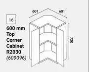 Builders Warehouse Home & Kitchen 600mm Top Corner Cabinet (Wall Units) 609096 offer
