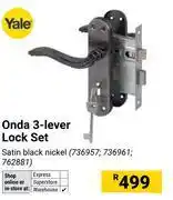 Builders Warehouse Yale Onda 3-Lever Lock Set 736957,736961, 762881 offer