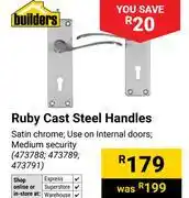 Builders Warehouse Builders Ruby Cast Steel Handles 473788, 473789, 473791 offer