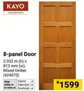 Builders Warehouse Kayo 8-Panel Door (Mixed Timber) 2.032m(h) X 813mm(w) 424073 offer