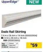 Builders Warehouse Upper Edge Dado Rail Skirting 2.4m X 26mm X 14mm 850033904 offer