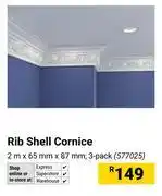 Builders Warehouse Rib Shell Cornice 2m x 65mm X 87mm 577025 offer