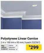 Builders Warehouse Polystyrene Linear Cornice 2m x 100mm x 95mm 532367 offer