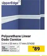 Builders Warehouse Upper Edge Polyurethane Linear Dado Cornice 2.4m x 53mm X 17mm 57428 offer