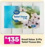 Game Great Value 2 Ply Toilet Tissue-24s offer