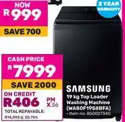 Game Samsung 19Kg Top Loader Washing Machine WA80FF19S8BFA 850027340 offer