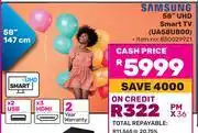 Game Samsung 58 UHD Smart TV UA58U800 850029921 offer