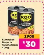 Game Koo Baked Beans In Tomato Sauce-For 2 x 400g offer