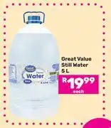 Game Great Value Still Water-5L offer