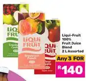 Game Liqui Fruit 100% Fruit Juice Blend Assorted-For 3 x 2L offer