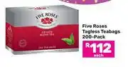 Game Five Roses Tagless Teabags 200 Pack offer