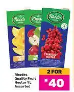 Game Rhodes Quality Fruit Nectar Assorted-For 2 x 1L offer