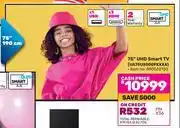 Game Samsung 75 UHD Smart TV UA75U8000FKXXA 850032750 offer