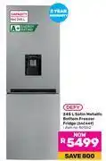 Game Defy 245L Satin Metallic Bottom Freezer/Fridge DAC449 801262 offer