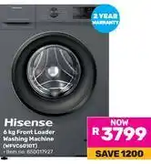Game Hisense 6Kg Front Loader Washing Machine WFVC6010T offer