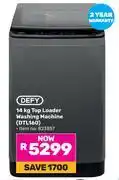Game Defy 14Kg Top Loader Washing Machine DTL160 offer
