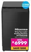 Game Hisense 18Kg Top Loader Washing Machine WT3I1823UB offer