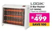 Game Logik 3 Bar Heater LT-1800W 529420 offer