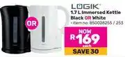 Game Logik 1.7L Immersed Kettle Black Or White 850028255/253 offer