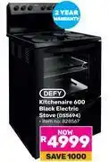 Game Defy Kitchenaire 600 Black Electric Stove DSS694 828567 offer