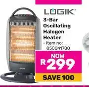 Game Logik 3 Bar Oscillating Halogen Heater 850041700 offer
