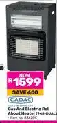 Game Cadac Gas & Electric Roll About Heater 945-DUAL 836205 offer