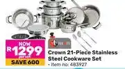 Game Tissolli Crown 21 Piece Stainless Steel Cookware Set 483927-Per Set offer