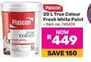 Game Plascon True Colour Fresh White Pant-20Ltr offer