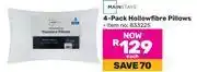 Game Mainstays 4 Pack Hollowfibre Pillows offer