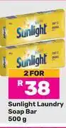 Game Sunlight Laundry Soap Bar-For 2 x 500g offer