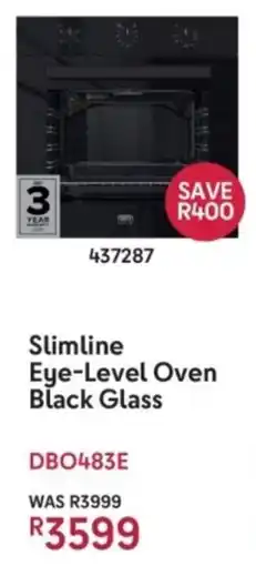 Makro Defy Slimline Eye-Level Oven Black Glass offer