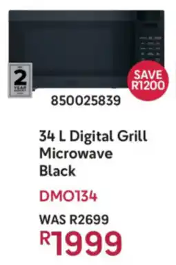Makro Defy Digital Grill Microwave Black offer