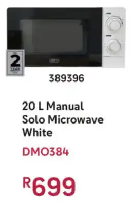 Makro Defy Manual Solo Microwave White offer