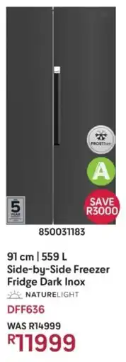 Makro Defy Side-by-Side Freezer Fridge Dark Inox offer