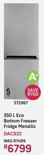 Makro Defy Eco Bottom Freezer Fridge Metallic offer