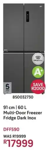 Makro Defy Multi-Door Freezer Fridge Dark Inox offer
