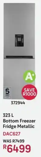 Makro Defy Bottom Freezer Fridge Metallic offer