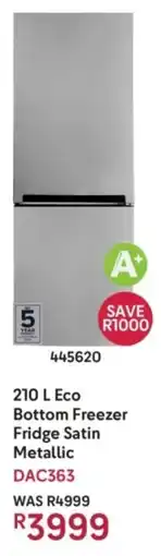 Makro Defy Eco Bottom Freezer Fridge Satin Metallic offer