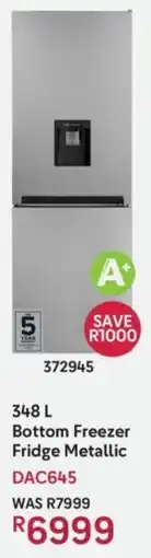 Makro Defy Bottom Freezer Fridge Metallic offer